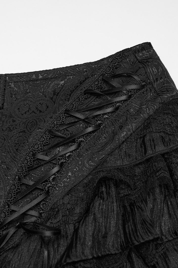 dark coquette womens ruffled bloomer shorts