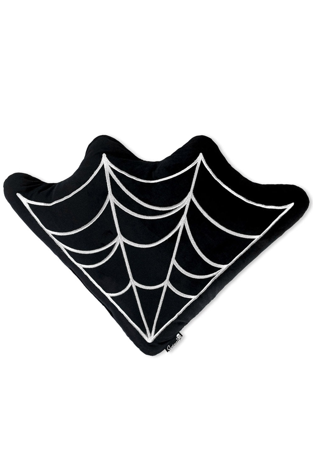 Corner Web Pillow [BLK/WHT] - housewares - VampireFreaks - Sourpuss