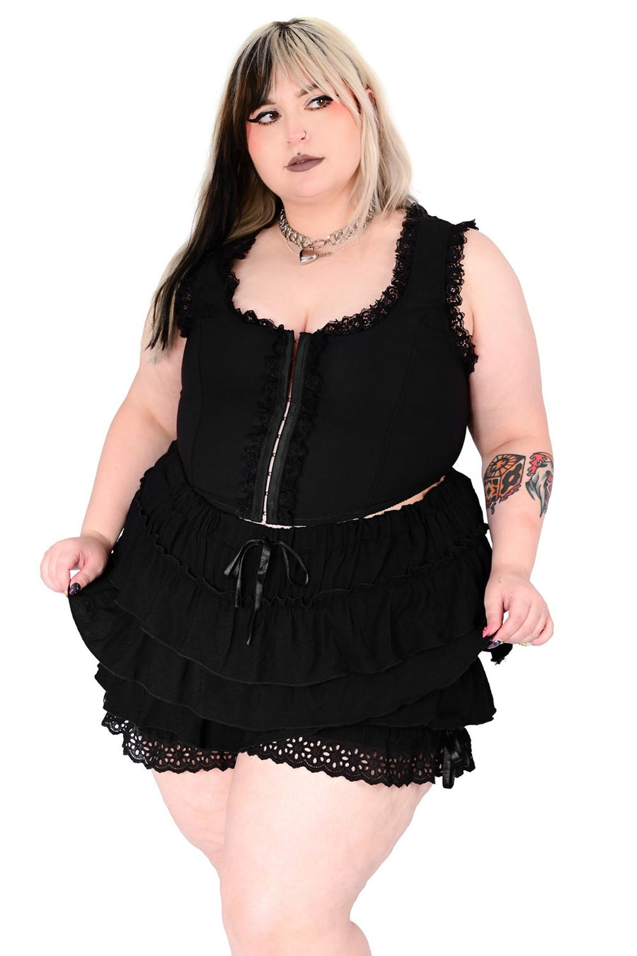 plus size gothic corset bodice top