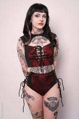 lace up corset bikini