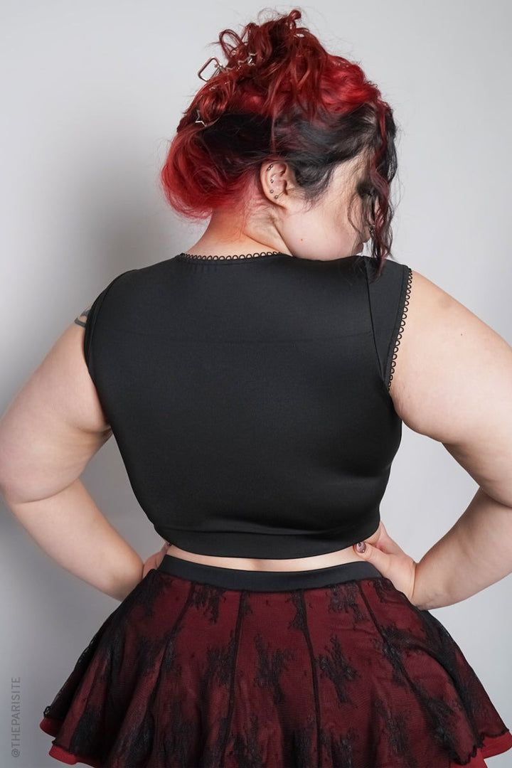 plus size lace up corset bathing suit top