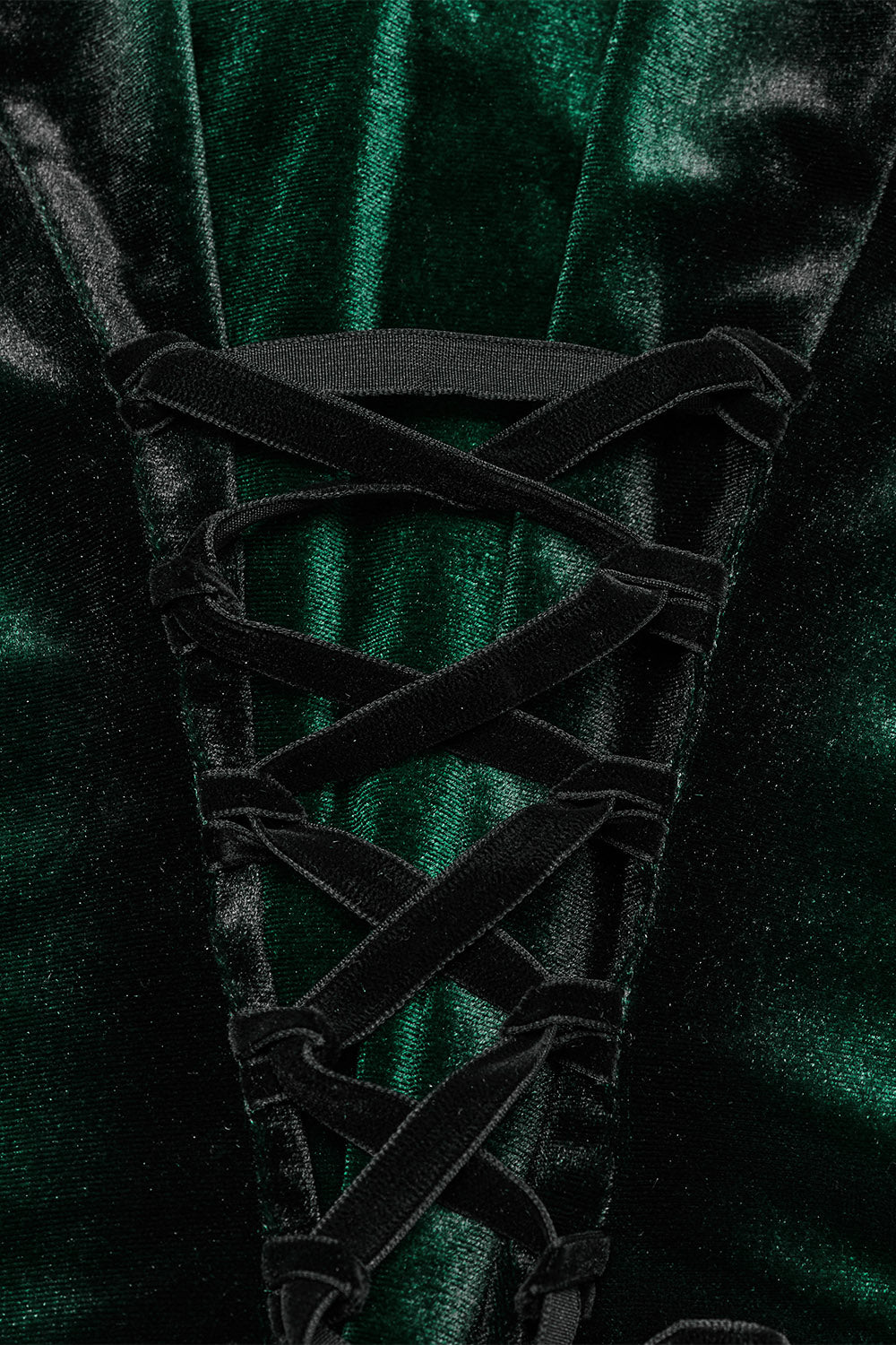 womens lace-up velvet vampire gothic blouse