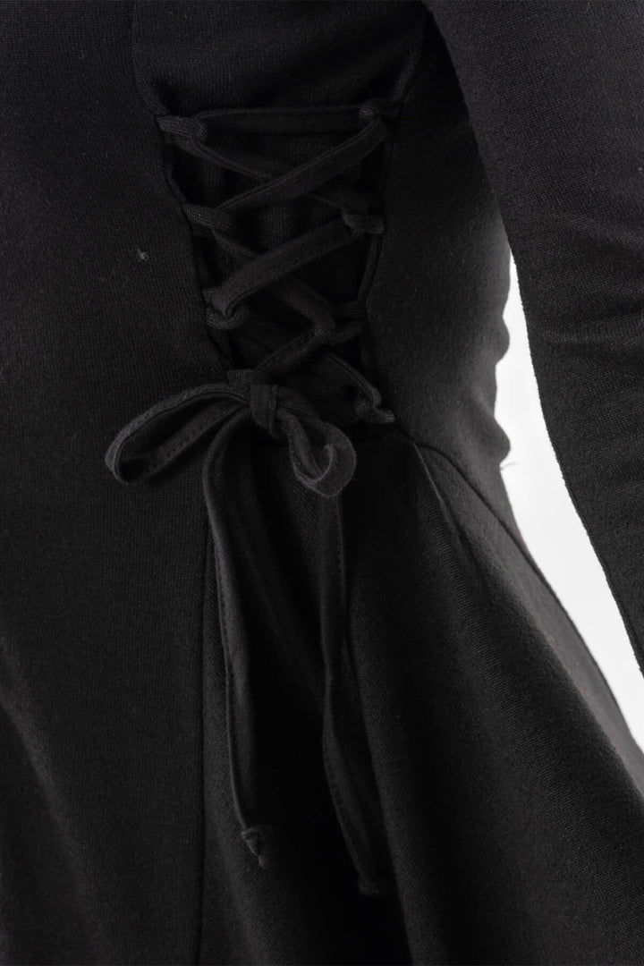womens lace-up occult cardigan by poizen industries