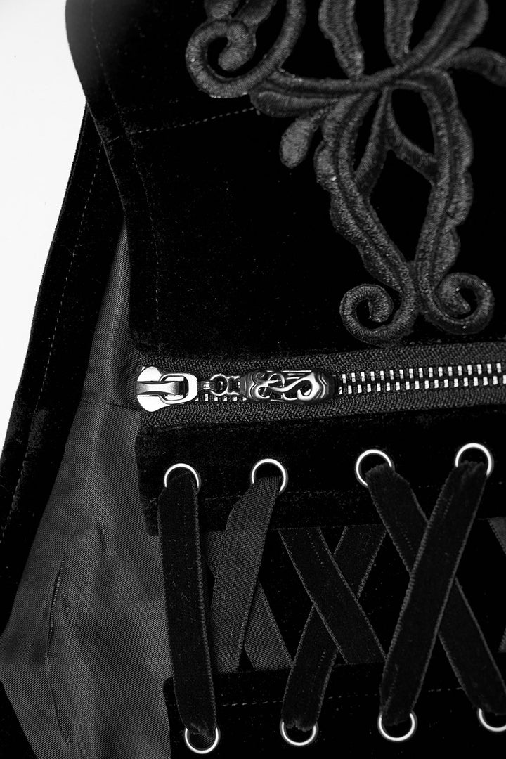 devil fashion black underbust steampunk corset