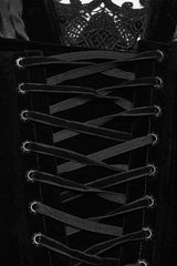 lace up back detail of punk rave corset for women