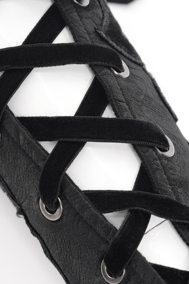 embroidered corset gloves