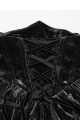 embroidered velvet gothic skirt