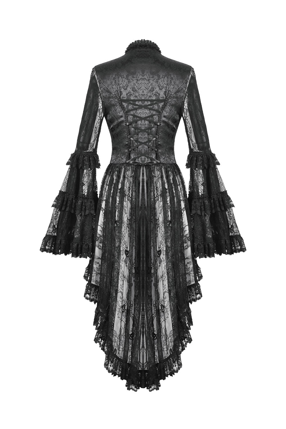 lace trumpet sleeve corset jacket