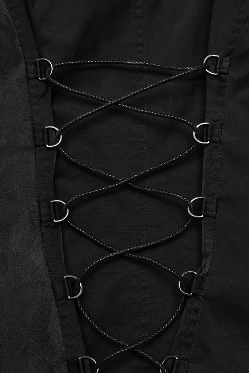 womens Dracula inspired victorian goth waistcoat and back laces