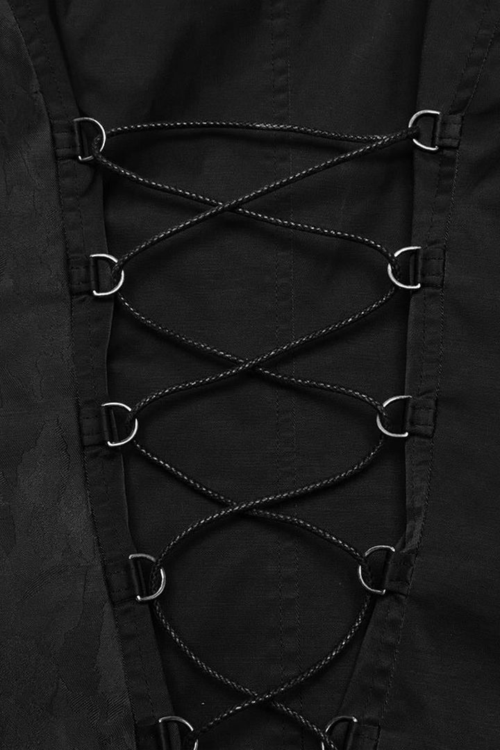 womens Dracula inspired victorian goth waistcoat and back laces