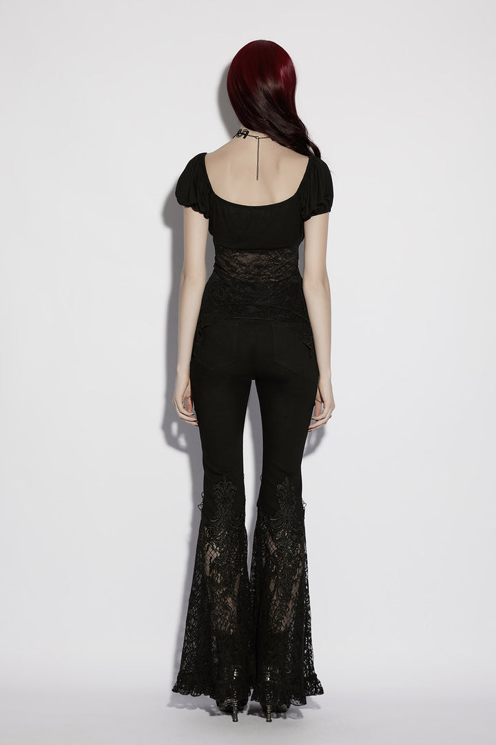 corset lace-up pants