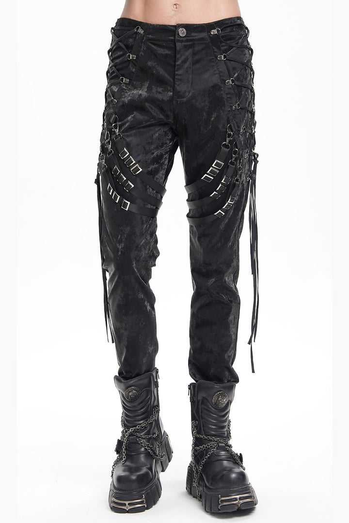 mens distressed punk pants