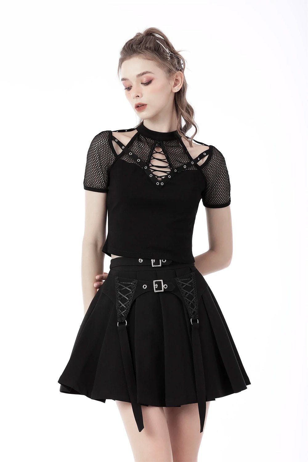 Corset Pleated Skirt - skirts - VampireFreaks - Dark In Love