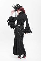 ruffled collar vampire goth blouse