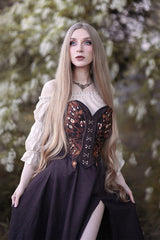 moth wings corset top for ren faire