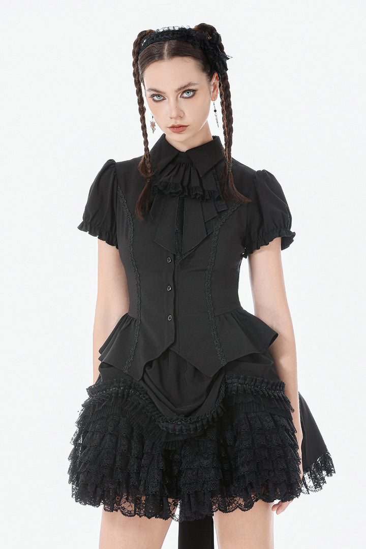 womens puff sleeve gothic blouse