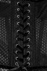 velvet lace-up corset