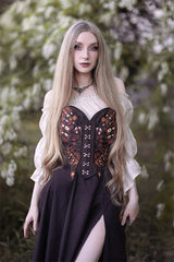 dark princesscore moth wings corset top