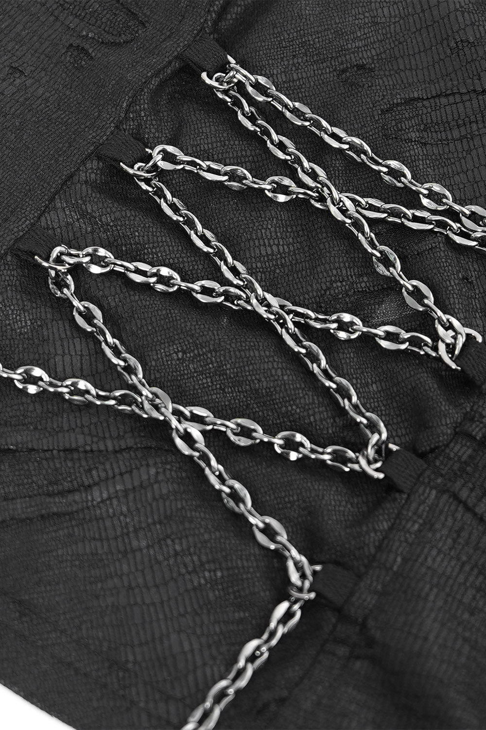 gothic chain punk halter neck top
