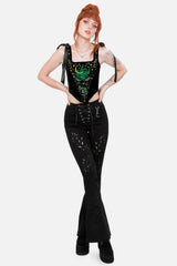 ribbon sleeve tie corset top 