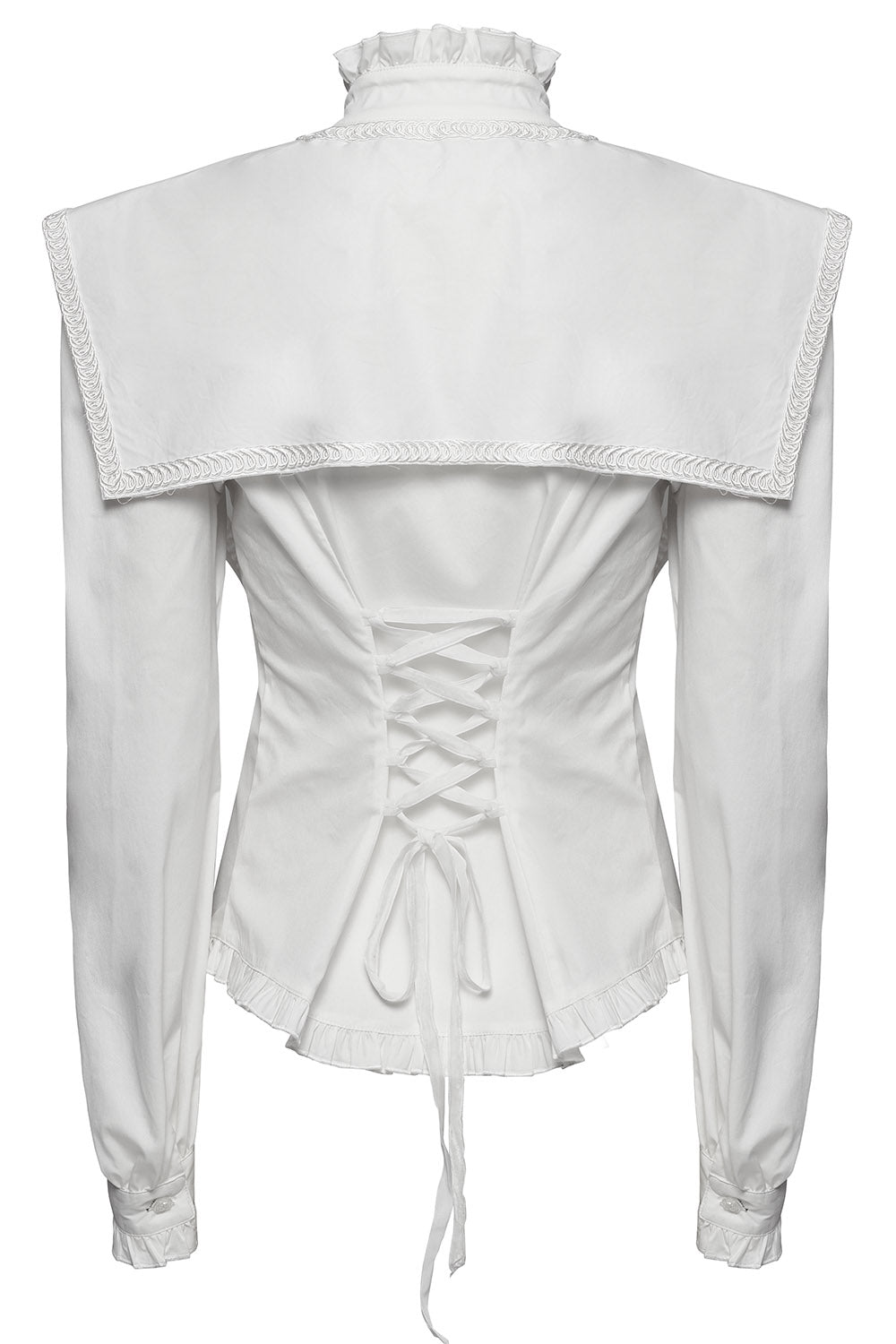 back lace-up gothic buttoned shirt 