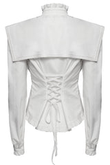 back lace-up gothic buttoned shirt 