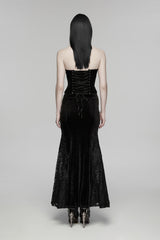 floral embroidered gothic bodice
