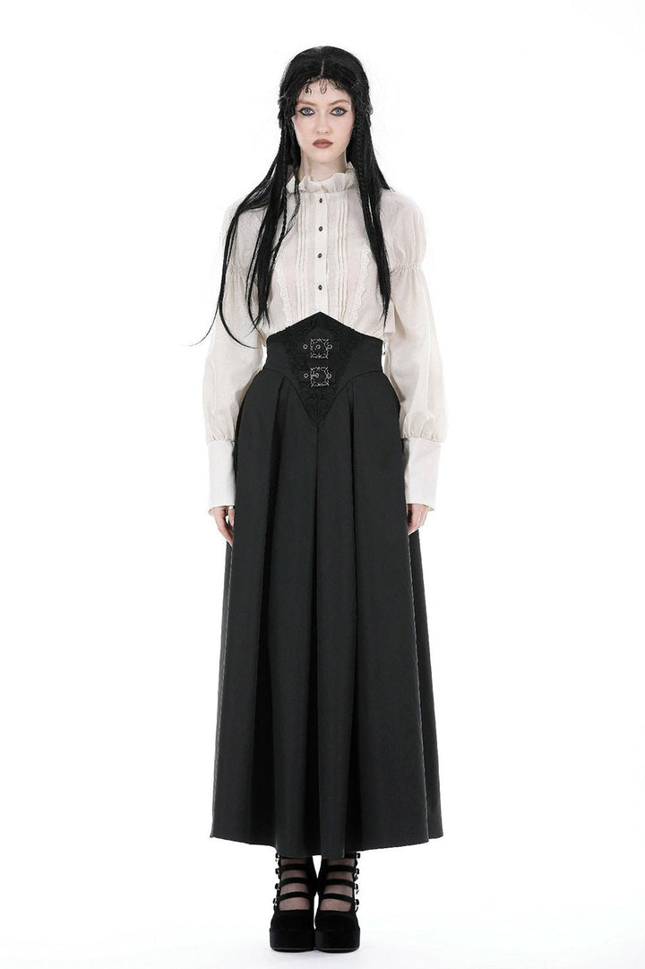 Corseted Waist Maxi Skirt [With Pockets] - skirts - VampireFreaks - Dark In Love