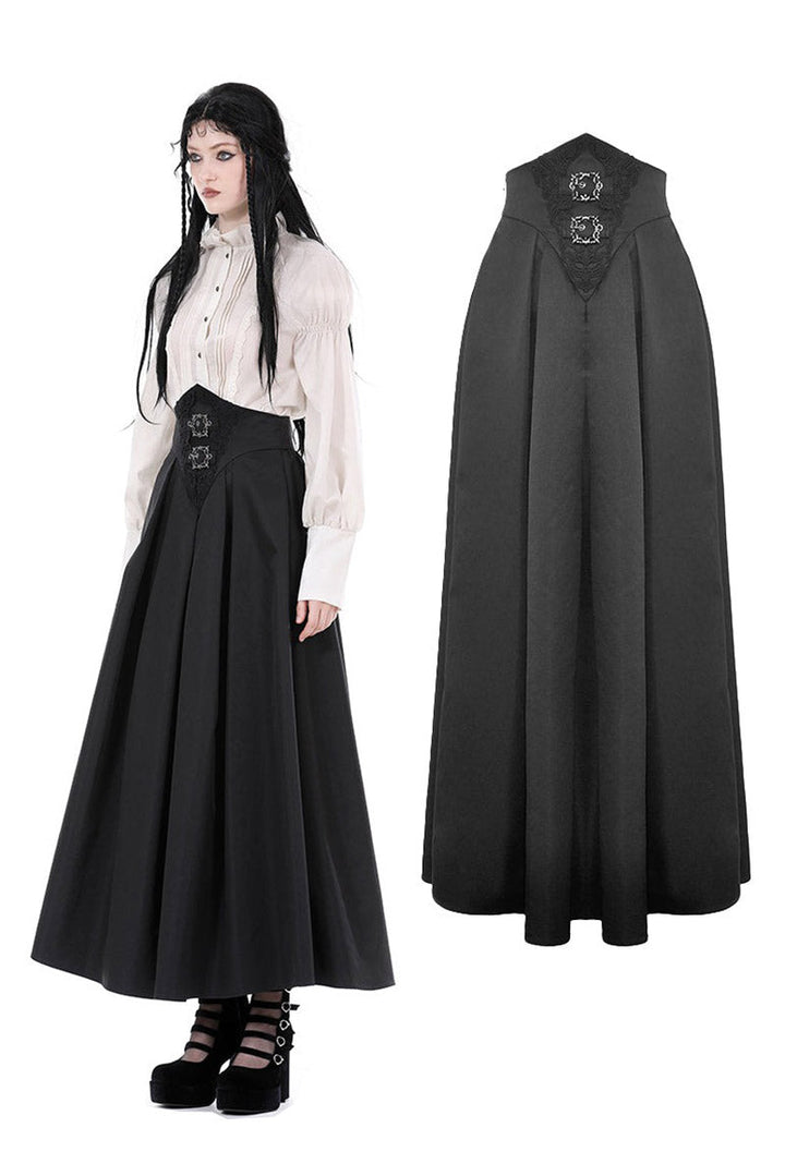 Corseted Waist Maxi Skirt [With Pockets] - skirts - VampireFreaks - Dark In Love