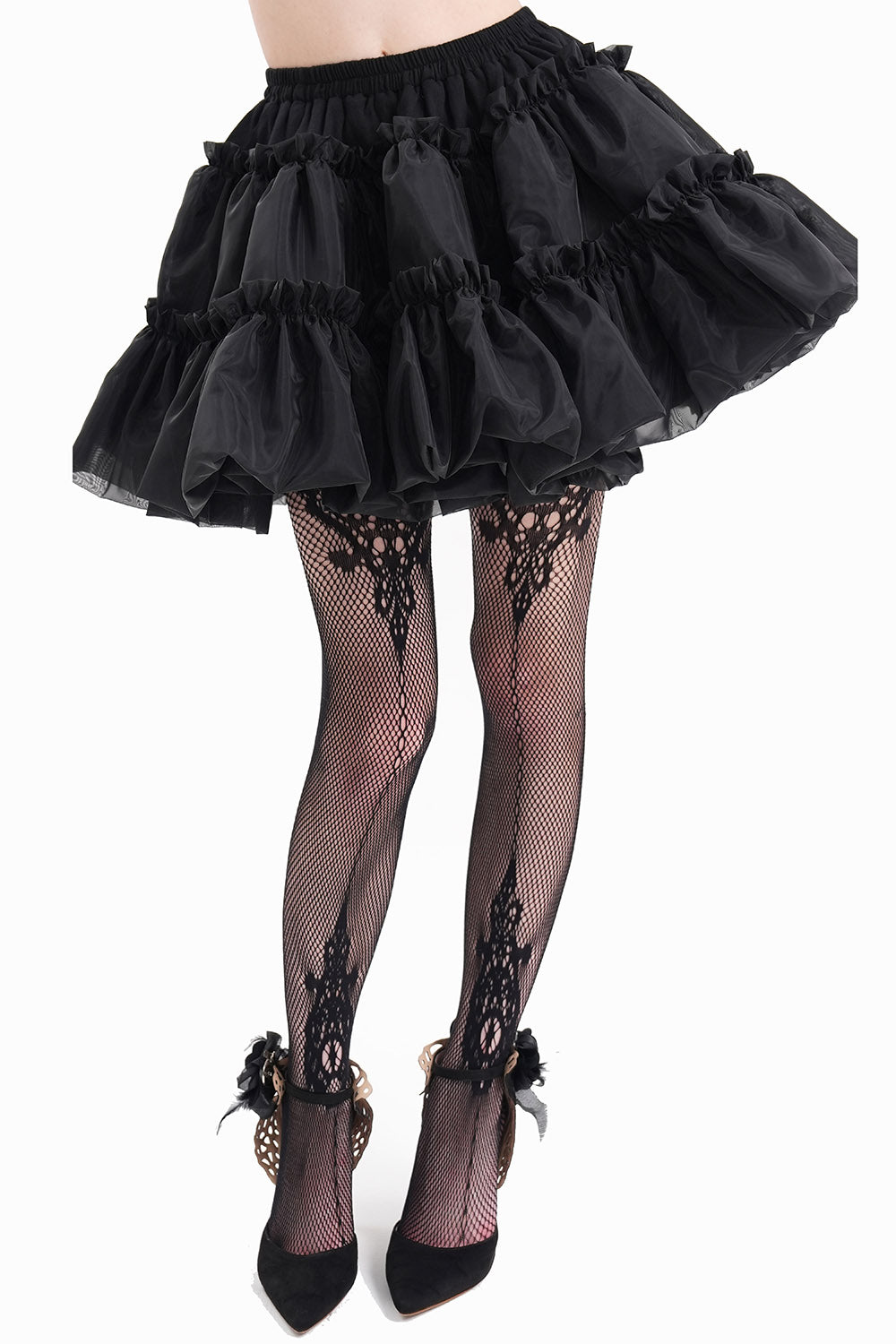poofy black bubble skirt