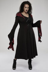 Cottagecore Creature Cloak [BLACK/RED] - womens outerwear - VampireFreaks - Punk Rave