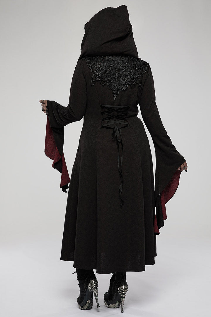 Cottagecore Creature Cloak [BLACK/RED] - womens outerwear - VampireFreaks - Punk Rave