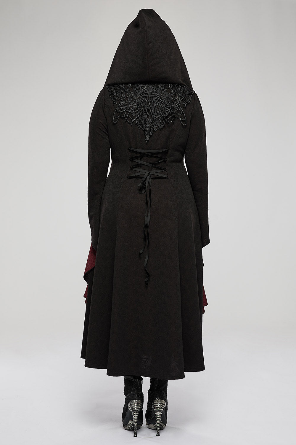 Cottagecore Creature Cloak [BLACK/RED] - womens outerwear - VampireFreaks - Punk Rave