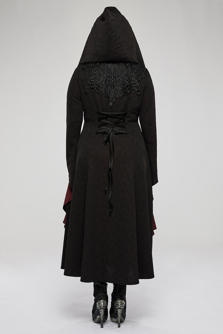 Cottagecore Creature Cloak [BLACK/RED] - womens outerwear - VampireFreaks - Punk Rave