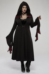 Cottagecore Creature Cloak [BLACK/RED] - womens outerwear - VampireFreaks - Punk Rave