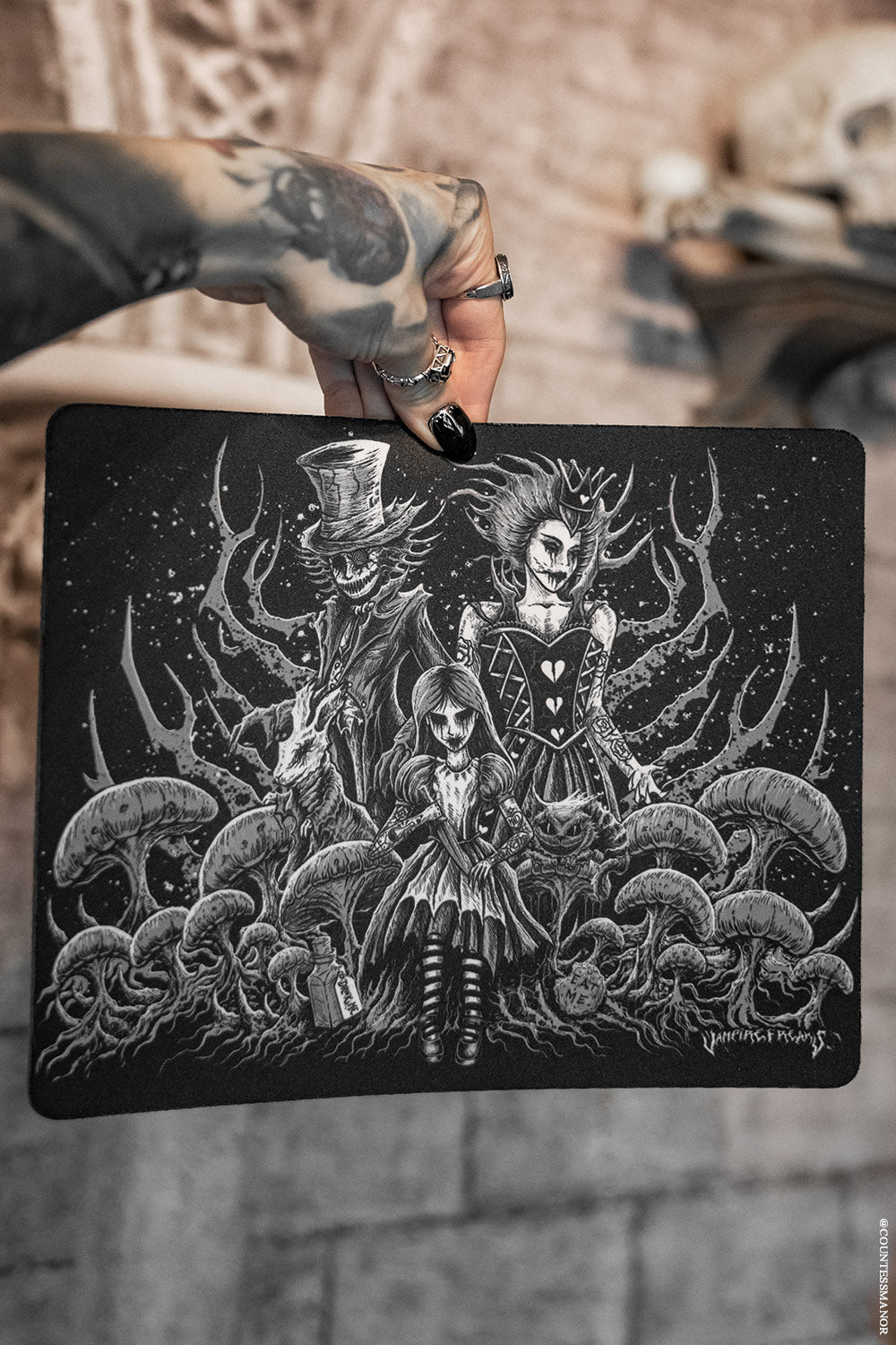 gothic rubber mouse pad