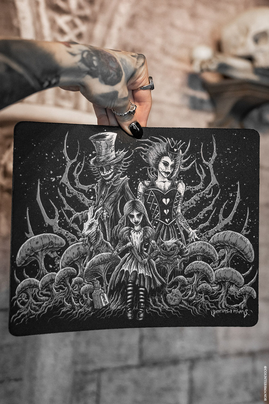 gothic rubber mouse pad