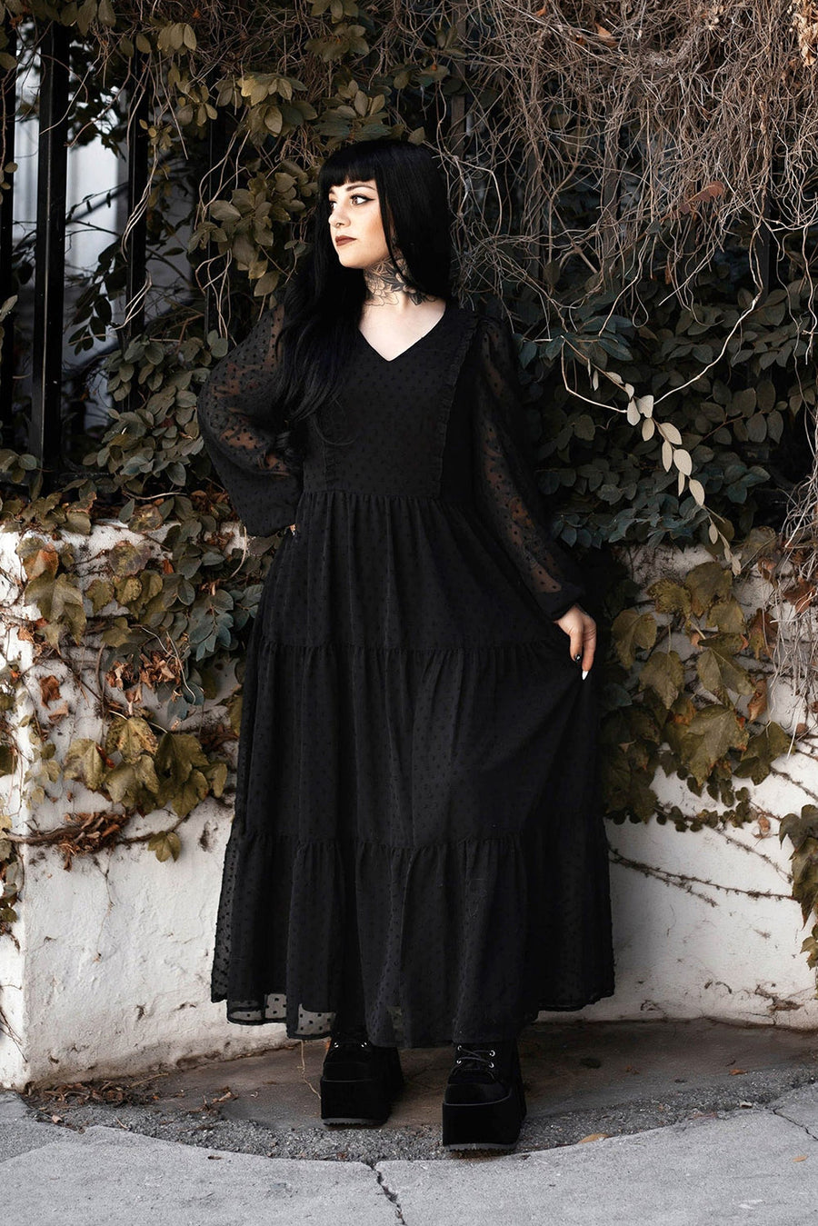 womens balloon sleeve dress