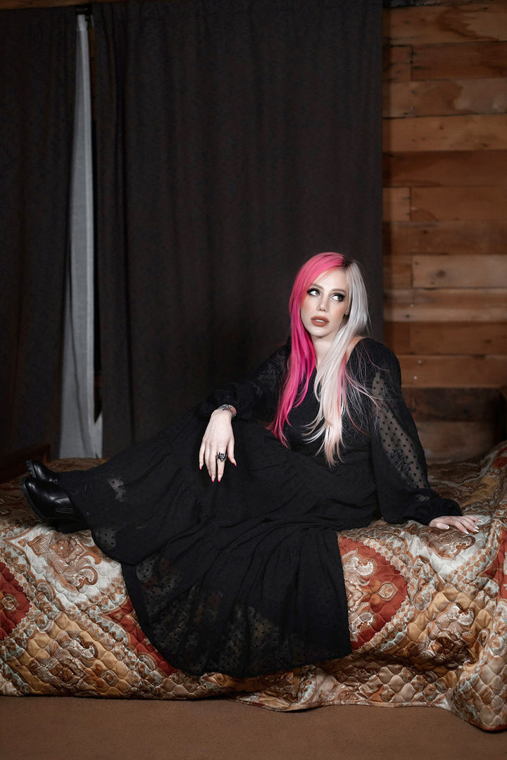 balloon sleeve dress by lively ghosts 