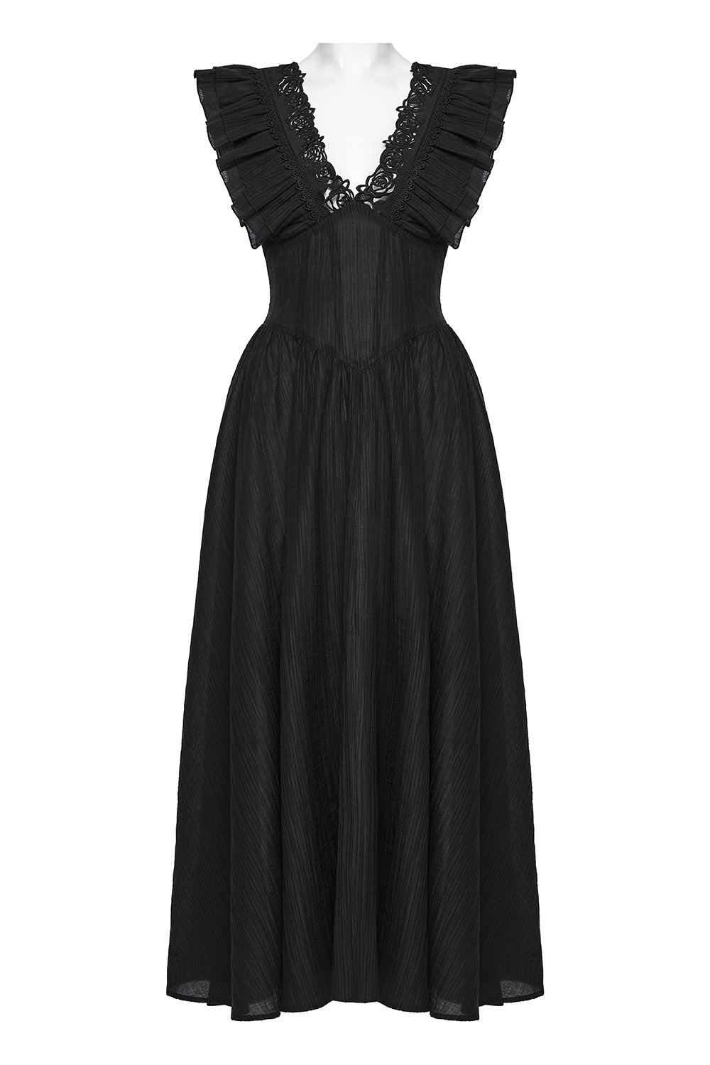 floral gothic rose cut-out dress