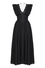 floral gothic rose cut-out dress