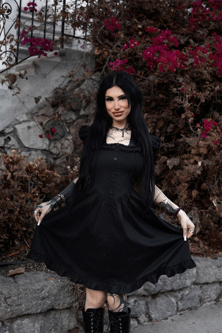 vintage gothic mini dress