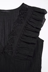 embroidered gothic rose cut-out dress