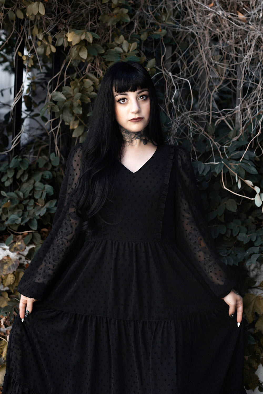 lively ghosts balloon sleeve dress