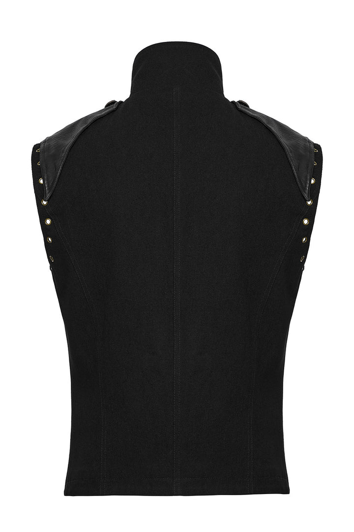 high collar military goth waistcoat