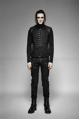 military goth waistcoat