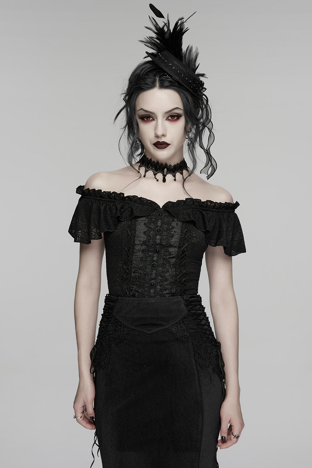 ruffled off the shoulder top