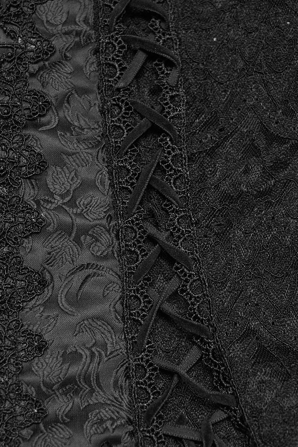 dark lolita ruffled off the shoulder top