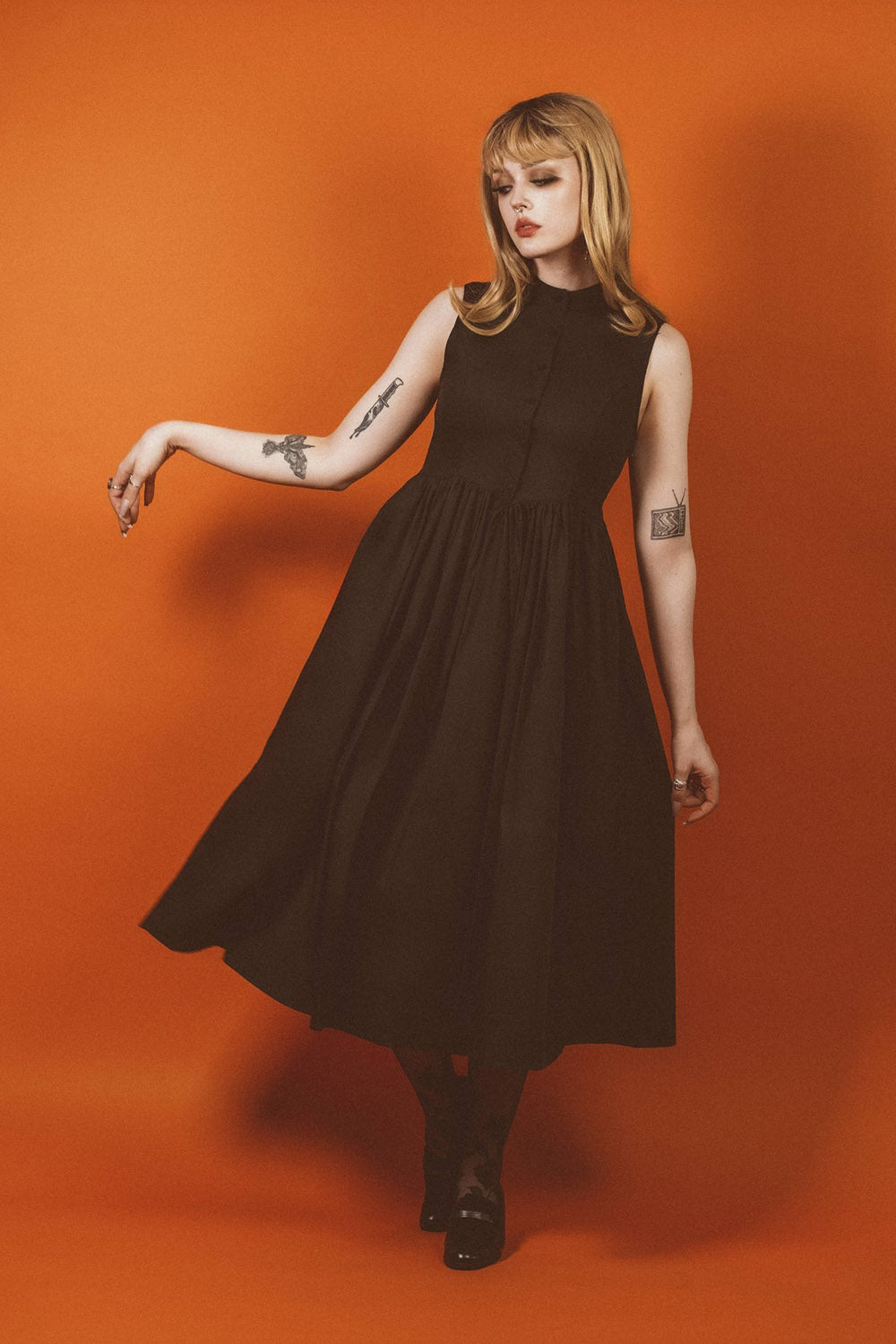 1960s goth dress