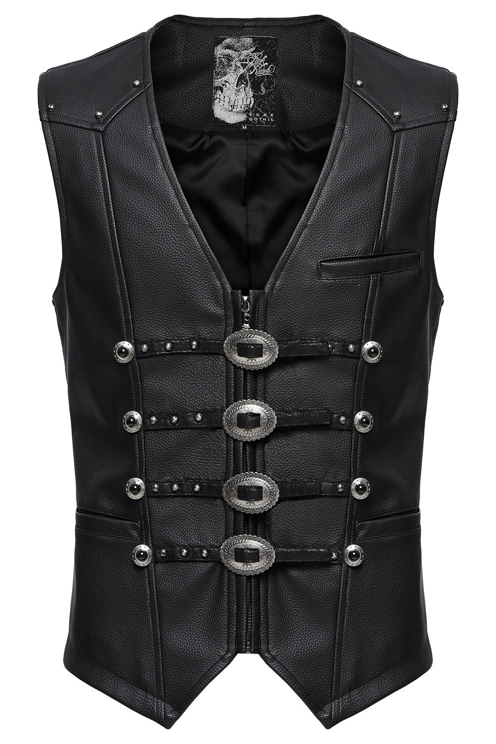 mens western goth studded vest